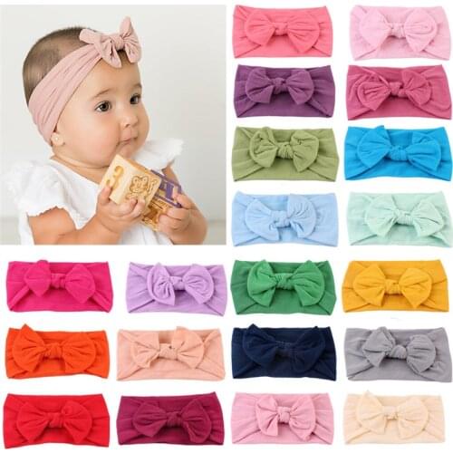 1pcs Baby Headband Infant Girl Turban Wisted Knotted Nylon Elastic Hair Band Hair Accessories Headdress Baby Girl Gift 21 Color
