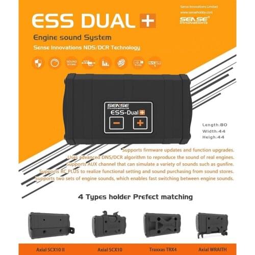 RC Car Sense ESS-ONE ESS-DUAL 2 Speakers Engine Sound Simulator For Axial SCX10 II WRAITH TRX-4 TRX4