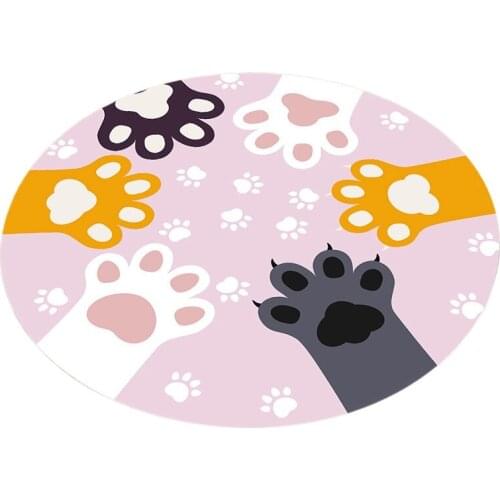 Modern Cute Cartoon Carpet Childrens Room Round Carpet Family Decoration Bedroom Study Carpet Room Decor Rug Area Rug
