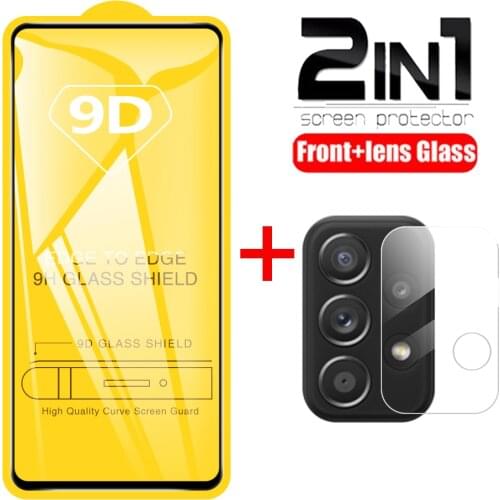 2-in-1 Glass For Samsung Galaxy A52 A72 A32 A42 A12 5G Tempered Glass For Samsung A 52 72 32 42 12 Screen Protector Camera Film