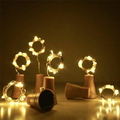 Solar Wine Bottle Lights 20 LED Solar Cork String Light Copper Wire Fairy Light for Holiday Christmas Party Wedding Decor