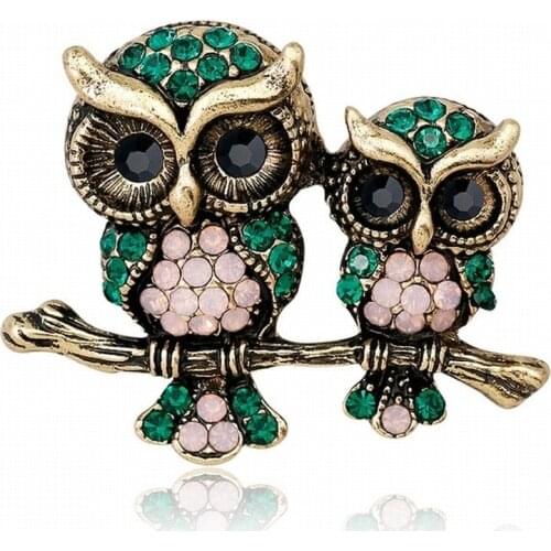 2019 New Korean New Simple Vintage Owl Brooch Pin for Women Men Fashion Cute Animal Corsage Shirt Suit Jewelry Accessories