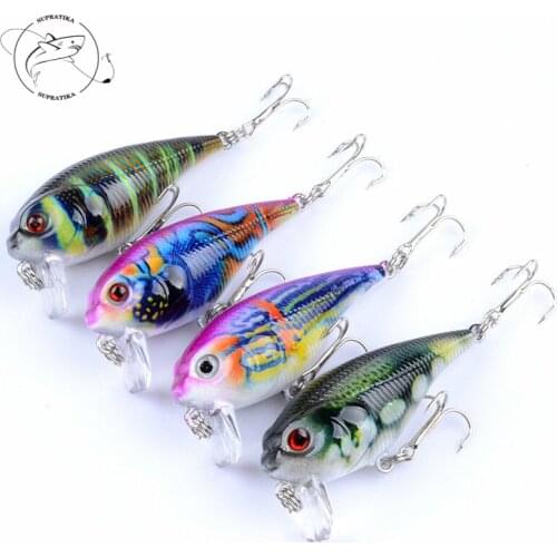 4Pcs/Lot 5.5cm/9g 3D Painting Wobblers For Pike Fishing Crank Lures Lifelike Crankbait Artificial Hard Baits Isca Tackle