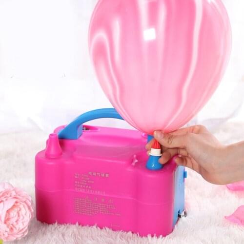 1PC Balloon Air Pump Inflator Electric High Power Two Nozzle Air Blower Balloon Inflator Pump Fast Portable Inflatable Tool