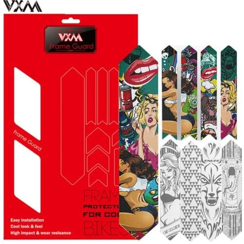 VXM 3D MTB Mountain Bike Scratch-Resistant Protect Frame Protector Removeable Sticker Road Bicycle Paster Guard Cover