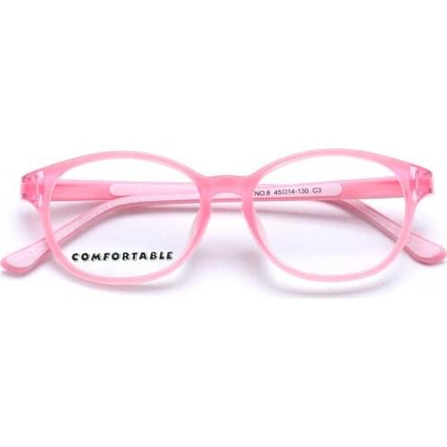 YOUTOP Kids Anti-Blue Ray Prescription Frames Girls Optical Eye glasses Childrens Myopia Silica gel eyewear NO.8