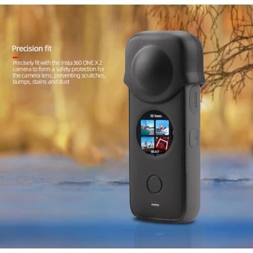 Lens Protective Cover Silicone Case for Insta360 ONE X2 Panorama Camera Accessories Anti-skid Anti-scratch Lens Protector