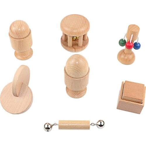 10Pcs/Lot Montessori Baby Toys Toddler Object Fitting Exercise Hand Grasped Toy Egg Cup Cube Box Baby Bed Bell Rattle Vocal Gift
