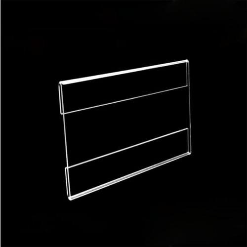 50pcs 10*15cm Acrylic Sign Holder Frame Adhesive Price Label Tag Name Card Display Rack Free Shipping ZA6305