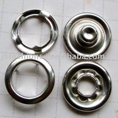 FREE SHIPPING 1000pcs/lot Brass Ring Prong Snap Buttons Fasteners Press Studs Poppers Baby Romper wholesale and retail