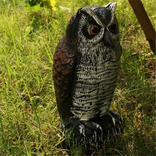 Large Great Horned Owl Decoy Bird Rodent Repellent Garden Yard Lawn Decor