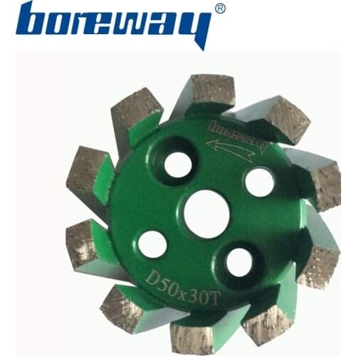 Boreway Supply A Piece Of D50*30T*10H Heavy Duty Gauging Wheel Diamond Stubbing Wheel For Grinding Granite Marble Slab Edge