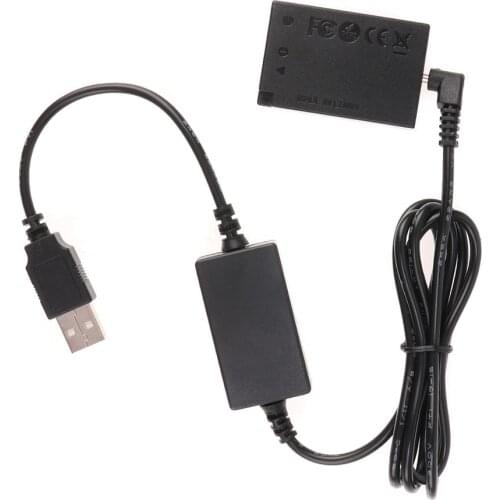 LP-E17 Dummy Battery Plate DC Couple 5V 2A USB Cable For Canon EOS M3 M5 M6