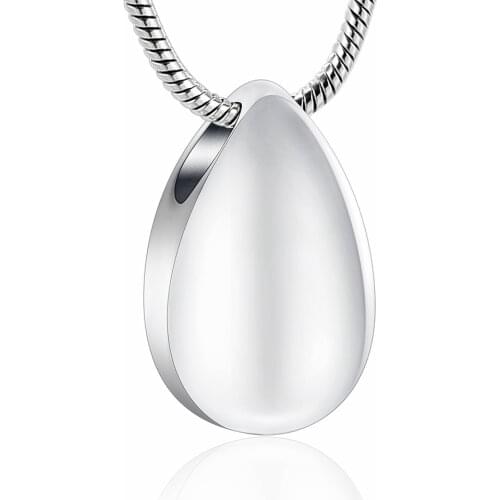 IJD8396 Lovely Tiny Teardrop Cremation Urn Jewelry Necklace Pendant Ashes Memorial Remembrance Urns for Women/Girl
