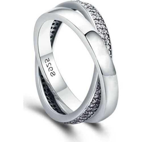 Europe and the United States zircon female ring ring simple accessories promise s925 sterling silver ring fashion ring