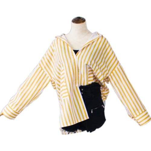 Anime My Hero Academia Himiko Toga Harajuku Cosplay Halloween Costume Spot Hot Sale Street Solid Color Ladies Striped Shirt Wig