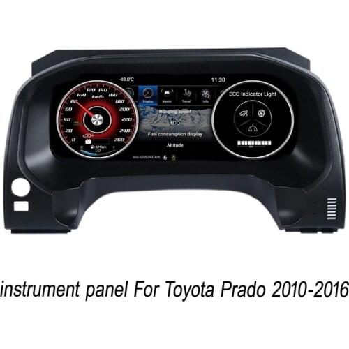 Kukuz Android Instrument Panel Replacement Dashboard multimedia For Toyota Prado 2010-2016 12.3 LCD screen navi 2 Din Android