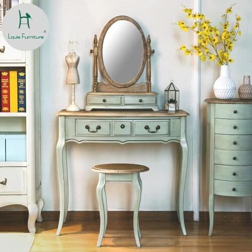 Louis Fashion French Country Mediterranean Furniture Retro White Dresser Small Bedroom Mini Princess