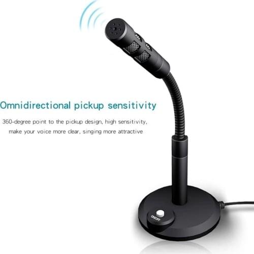 Mikrofon 360° Adjust Freely Microphone for Computer 3.5mm Gaming Condenser Microphone for Youtube Chatting Studio Recording