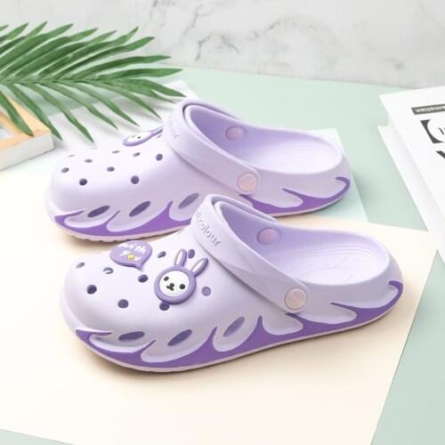 New Summer Clogs Women Flatform Clogs Sandals Thick Bottom Hole Loafers Garden Slippers Woman Candy Color Beach Shoes Big Size