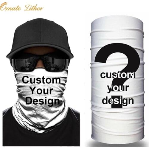 Custom Braga Cuello Seamless Bandana Buffs Mascarillas Neck Gaiter Cycling Caps Outdoors Neck Warmer Motorcycle Face Shield Mask