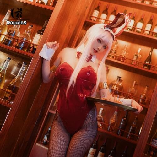 ROLECOS Zero Two Cosplay Women Sexy Costume DARLING in the FRANXX Anime Costume 02 Bunny Girl Jumpsuits Women Sex Jumpsuits