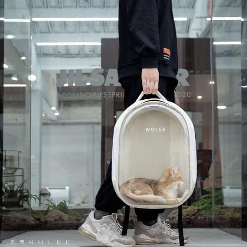 Pet Cat Carrier Backpack Breathable Cat Travel Outdoor Shoulder Bag For Small Dogs Cats Portable Packaging Carrying Pet Supplies