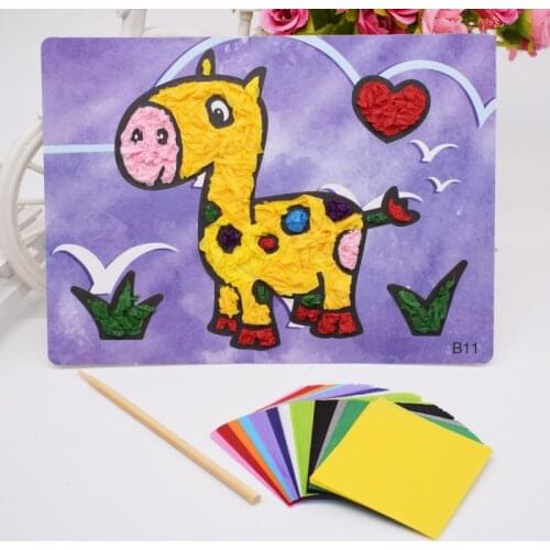 DIY Crafts Toys For Children Felt Paper Material Handicraft Kids Kindergarten Diy Giraffe For Girl Boy Handwork Arts Wholesale