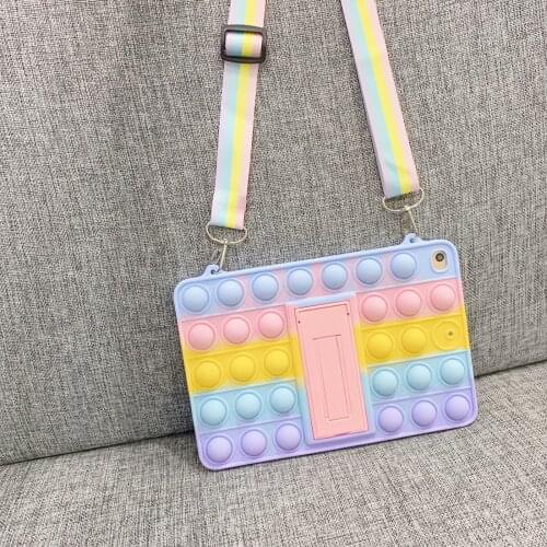 Fidget Toys Push Bubble Kids Relive Stress Tablet Silicone Case for Ipad 9.7 8th 7th 10.2 Mini Air Pro 9.7 10.5 11 Cover