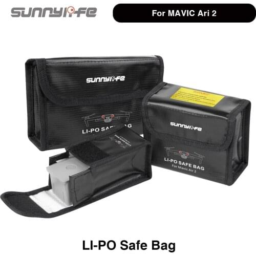 Sunnylife LI-PO Safe Bag For DJI MAVIC AIR 2 Heat Resistace Radiation Protective Explosion Proof Protective Drone Accessories