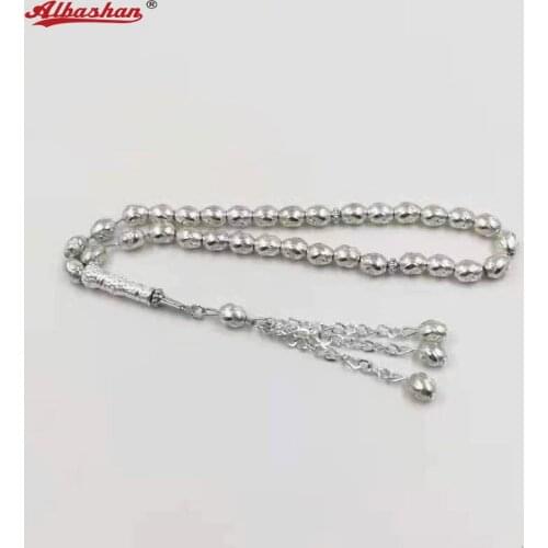 Tasbih Metal silvers Color Stars and moon beads muslim Rosary 33paryer beads bracelet islamic gift turky Style Jewelry