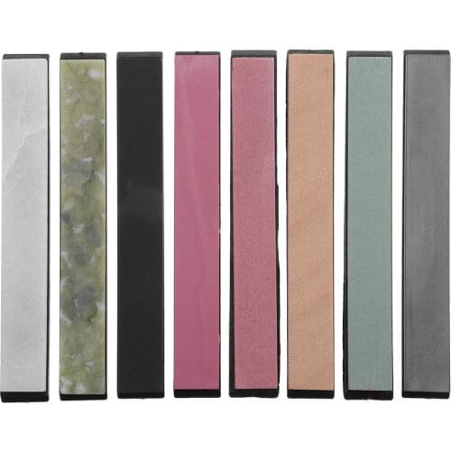 8Pcs 240 to 10000 Grit Knife Sharpener Sharpening Stone Whetstone Razor Kitchen With Base