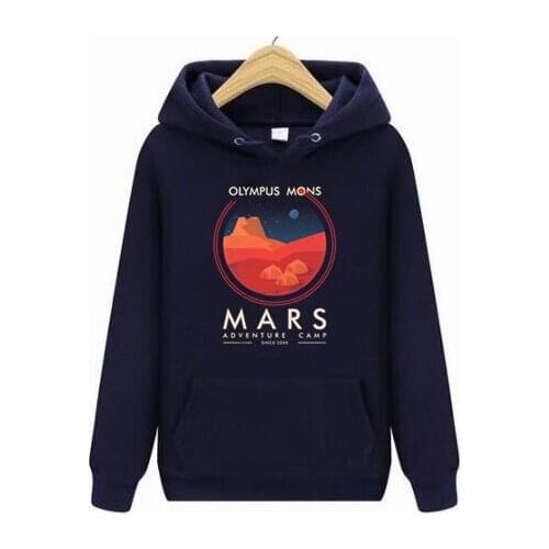 2021 Mars Planet Galaxy Cartoon Printed Oversized Loose Long Sleeve Harajuku Hoodie plus Velvet Plus Size hoodies S-4XL