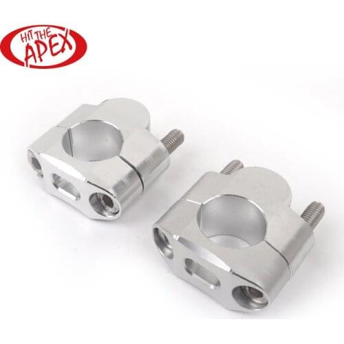 Universal 1 1/8" 28mm CNC Motorcycle Handlebar Riser Clamp Height 20mm Handle Fat Bar Riser Adapter