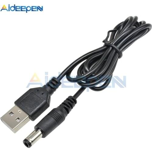 USB 2.0 to DC 5.5mm x 2.1mm 5.5X2.1 80CM USB to Power Connector Adapter Cable Converter