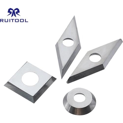 1pcs Inserts Cutters Carbide Knives Blades Round Square Diamond Replacement for Woodworking Lathe Wood Turning Tools