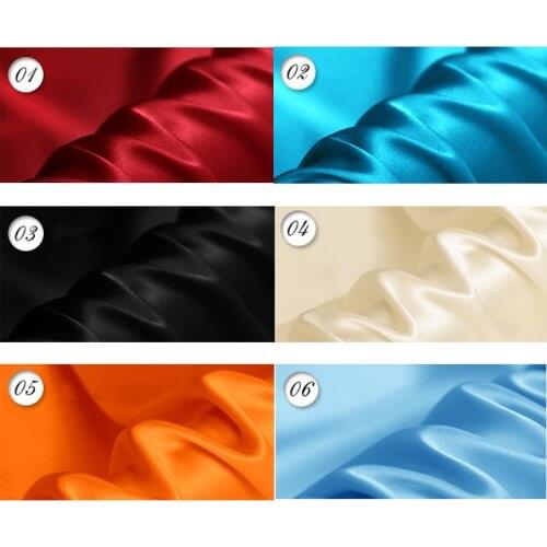 100% Mulberry Pure Silk Crepe Satin Fabric for Dress Cheongsam Width 114cm Clothing Cloth for DIY Sewing 90 Pure Color 2020 HOT