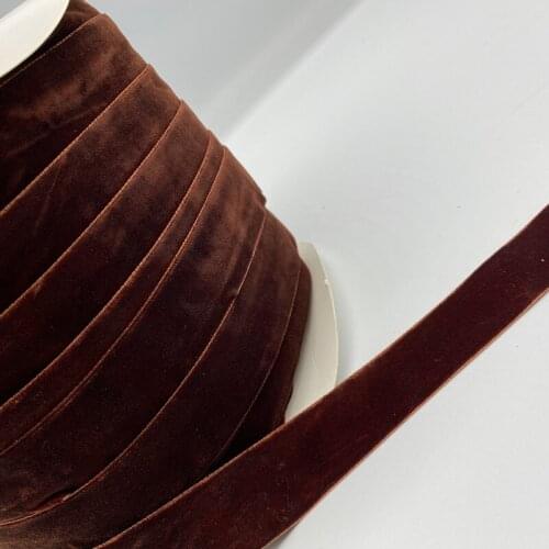 3 yards 6mm-38mm Colour Single Face Line Polyester No Elastic Velvet Ribbon for Bowknot Christmas Ribbon Party Decorations # 14