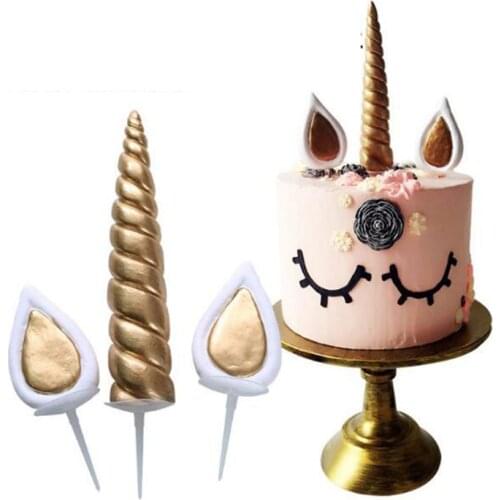 3D Unicorn Horn Silicone Mold Polymer Clay Pendulum Pendant Mold Candy Chocolate Mould Fondant Cake Decorating Tools