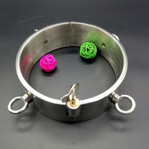 6cm High Stainless Steel BDSM Neck Collar Metal Sex Toys For Adult Games Bondage Restraints Couples Slave Collar Torture tools