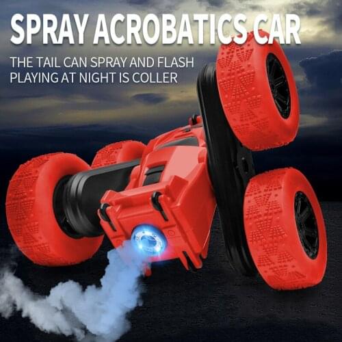 RC Stunt Car with Music LED Light 2.4Ghz 4CH Spray Drift Deformation Remote Control Vehicle 360 Degree Flip Toys Fast Rc Car