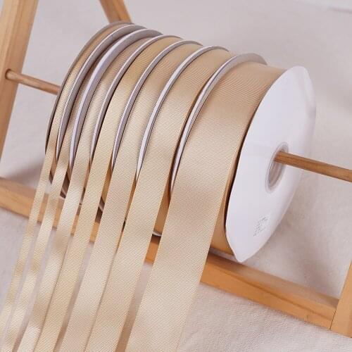 Beige Grosgrain Ribbon 100Yards/91Meters Wedding Christmas Party Webbing Cake Gift Box Flower Packing Hand DIY Bow Accessories