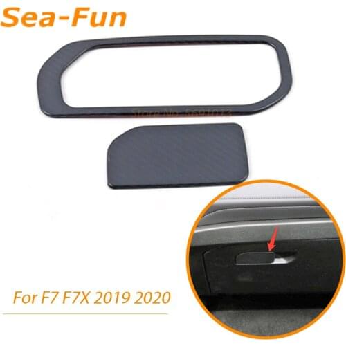 For Haval F7 F7X 2019 2020 Car Copilot Storage Gloves Box Handle Buckle Trim Cover Sticker Decoration Frame Interior Accessories