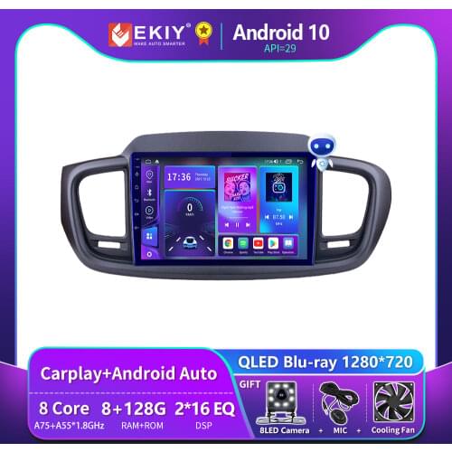 EKIY Blu-ray IPS Autoradio 2 din Android 10 For KIA SORENTO 2014-2017 Car Radio Multimedia Video Player GPS Navigation Stereo BT