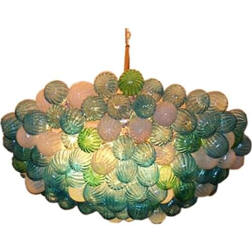 Energy Saving Light Source Hand Blown Glass Ball Chandelier