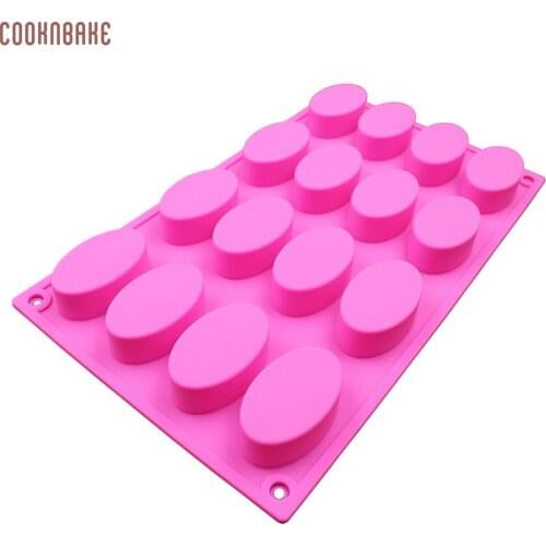 COOKNBAKE DIY Silicone Oval Mold for Handmade Soap Chocolate Pudding Jelly Ice Cube cake pastry baking tool