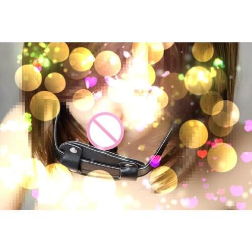 Bondage Gear Leather silicone Mouth Bite Penis Gag Female Slave Trainer Ball Gags Black Short Version Adult Sex Toys lifelike