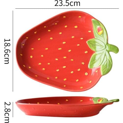 Creative Ceramic Cartoon Cute Children Breakfast Dessert Plate Western Food Pasta Salad Fruit Household Kitchen Tableware