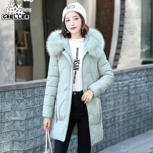 GRELLER 2021 Winter Clothes Women Parka Jacket Fashion Casual Solid Hooded Thick Warm Cotton Padded Coat Winter Women Outwear