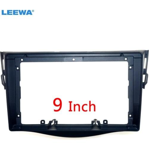 LEEWA Car Stereo 9 Inch Big Screen Fascia Frame Adapter For Toyota RAV4 2Din Dash Audio Fitting Panel Frame Kit #CA6422